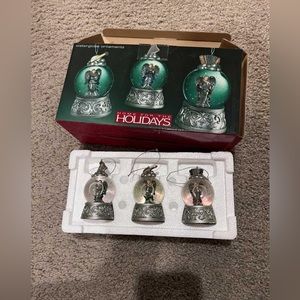 3 Angel/instruments Waterglobe ornaments